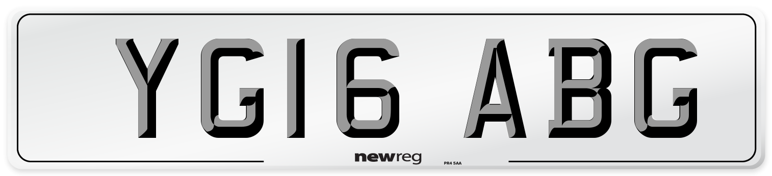 YG16 ABG Number Plate from New Reg